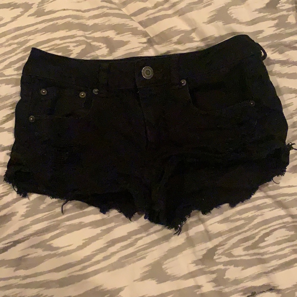 American Eagle Black Denim Shorts